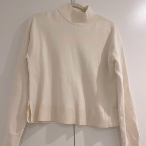 Cream Mock Turtle Neck Sweater